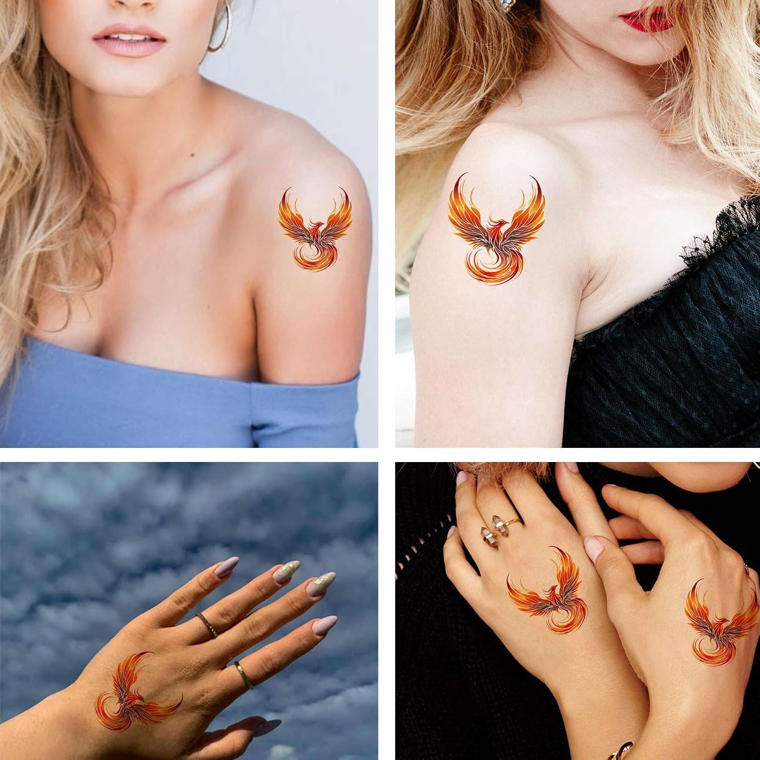 Amazon.com : 6 Sheets Temporary Fake Tattoos for Men Adults Flying